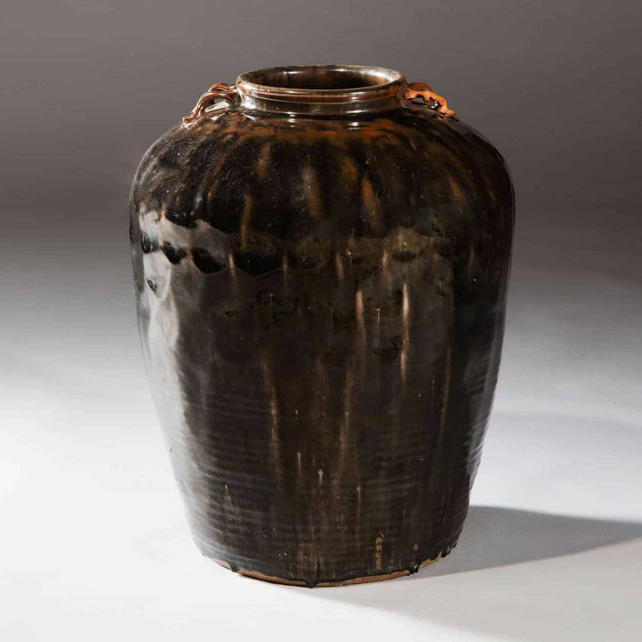 South China Sea Dark Glazed Large Storage Jar