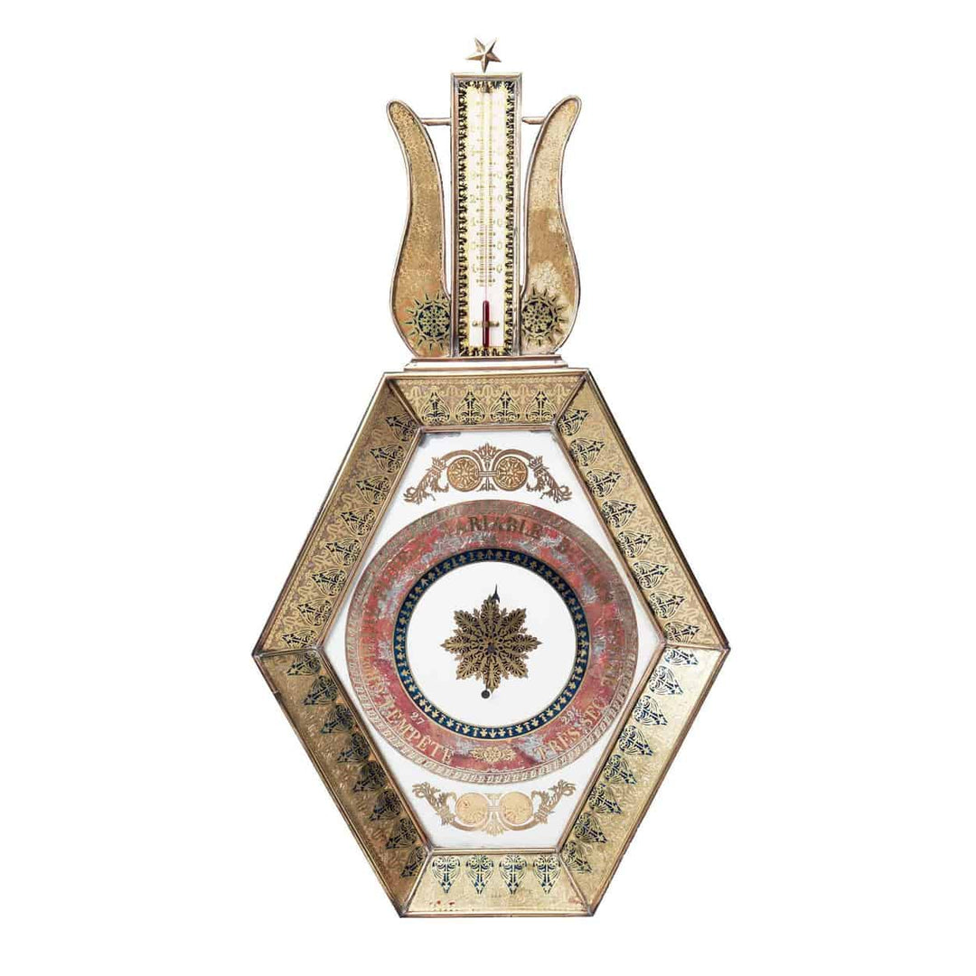 Fine Charles X Verre Eglomise Barometer