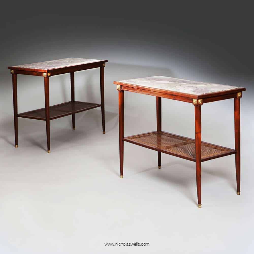 A Pair Of French Mahogany Side Tables