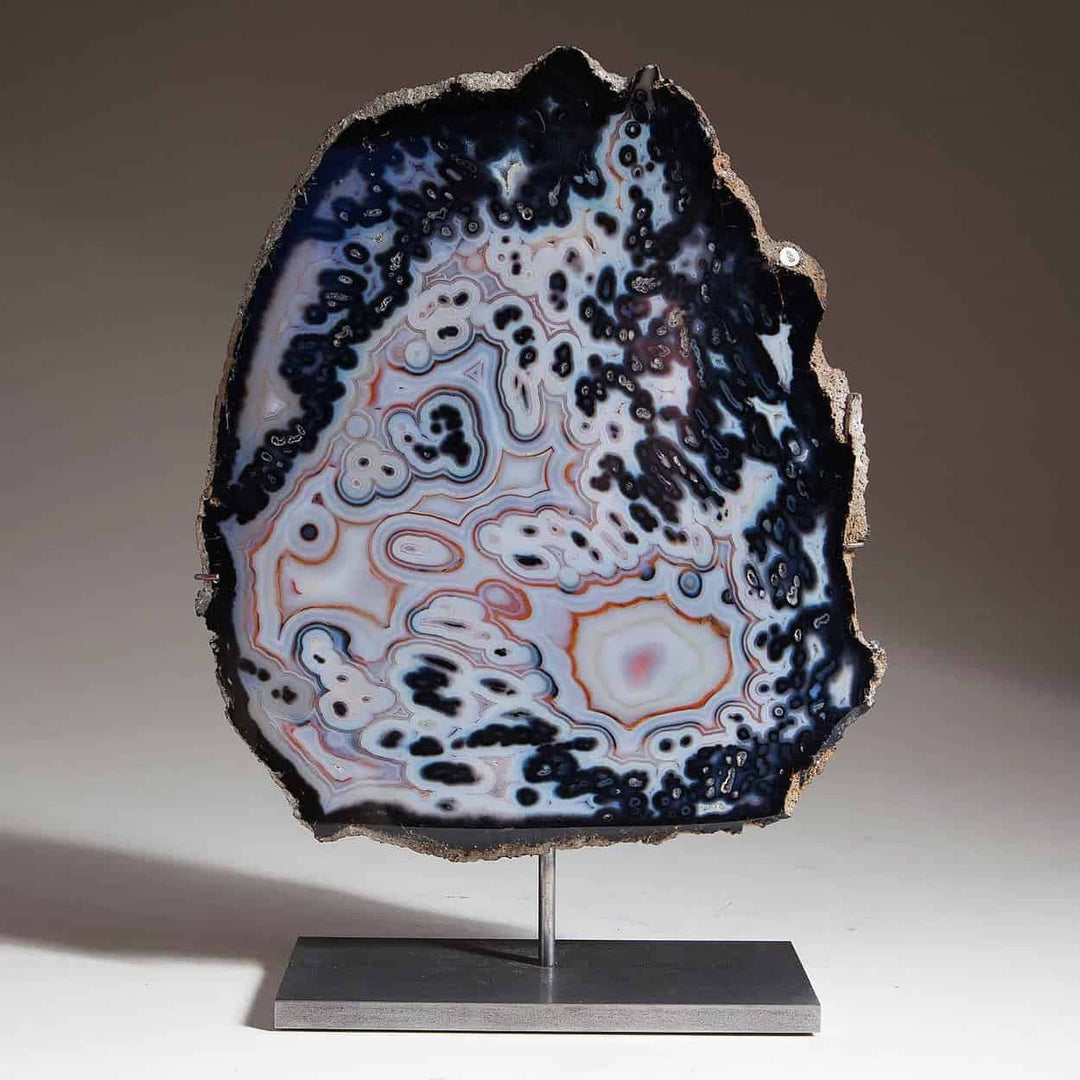 Polished agate on Stand