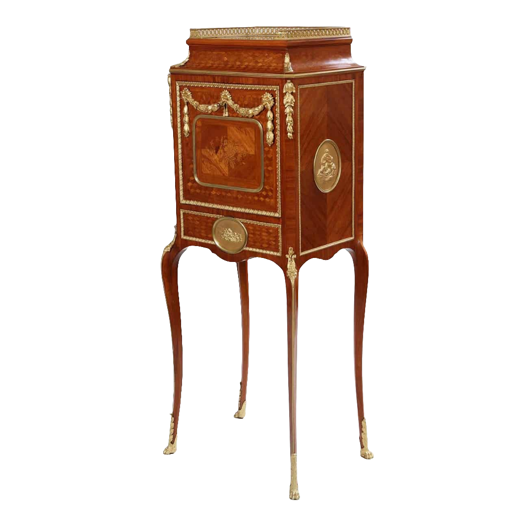 Napoleon III secretaire cabinet with gilt bronze mounts and intricate parquetry by Nicholas Wells Antiques