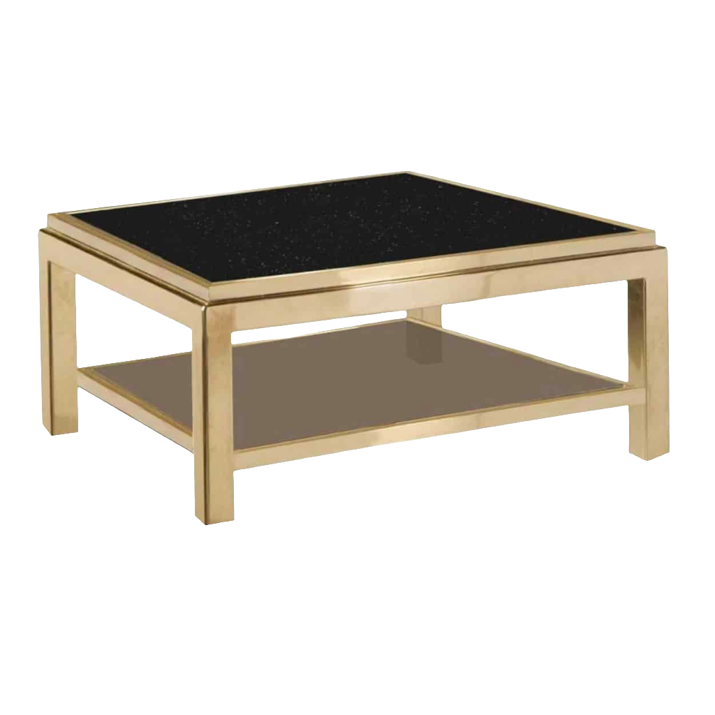 Willy Rizzo Flaminia Gold Plated Low Table