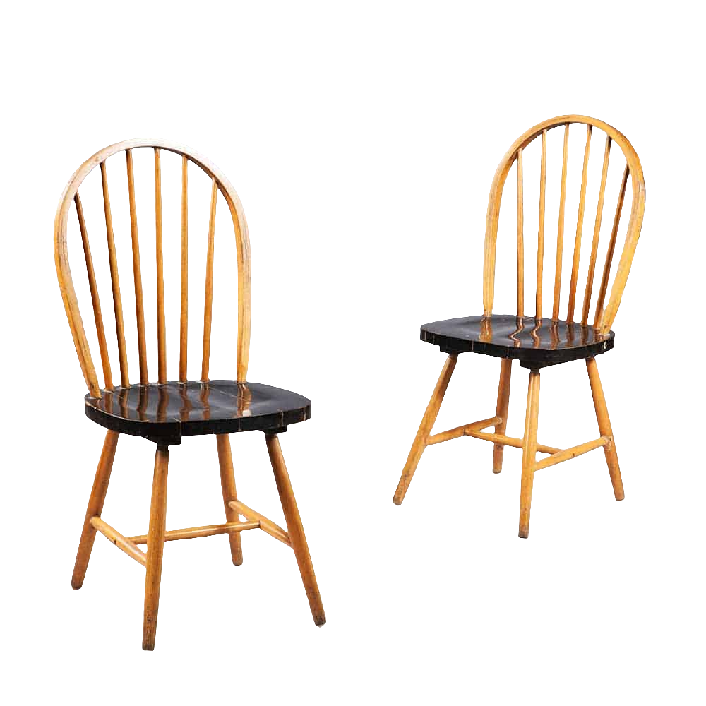 Pair Of Indian Hoop Back Chairs