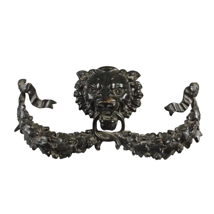 19th Century Bronze Lion Head Mount