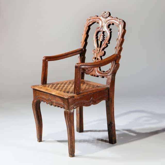 Charming Provincial Rustic French Armchair Fauteuil