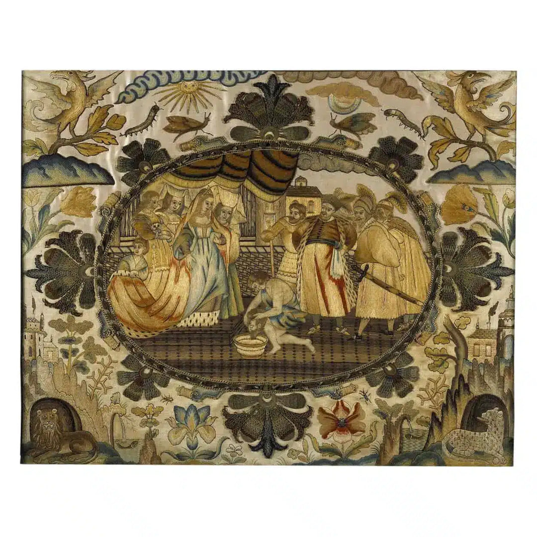 17th Century Silk Work Embroidery – John The Baptist