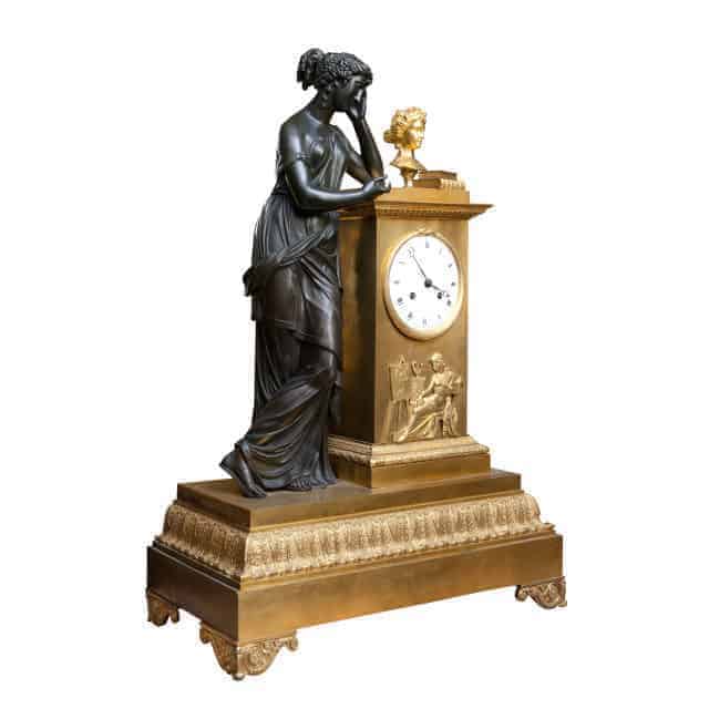Empire Ormolu And Bronze Mantel Clock