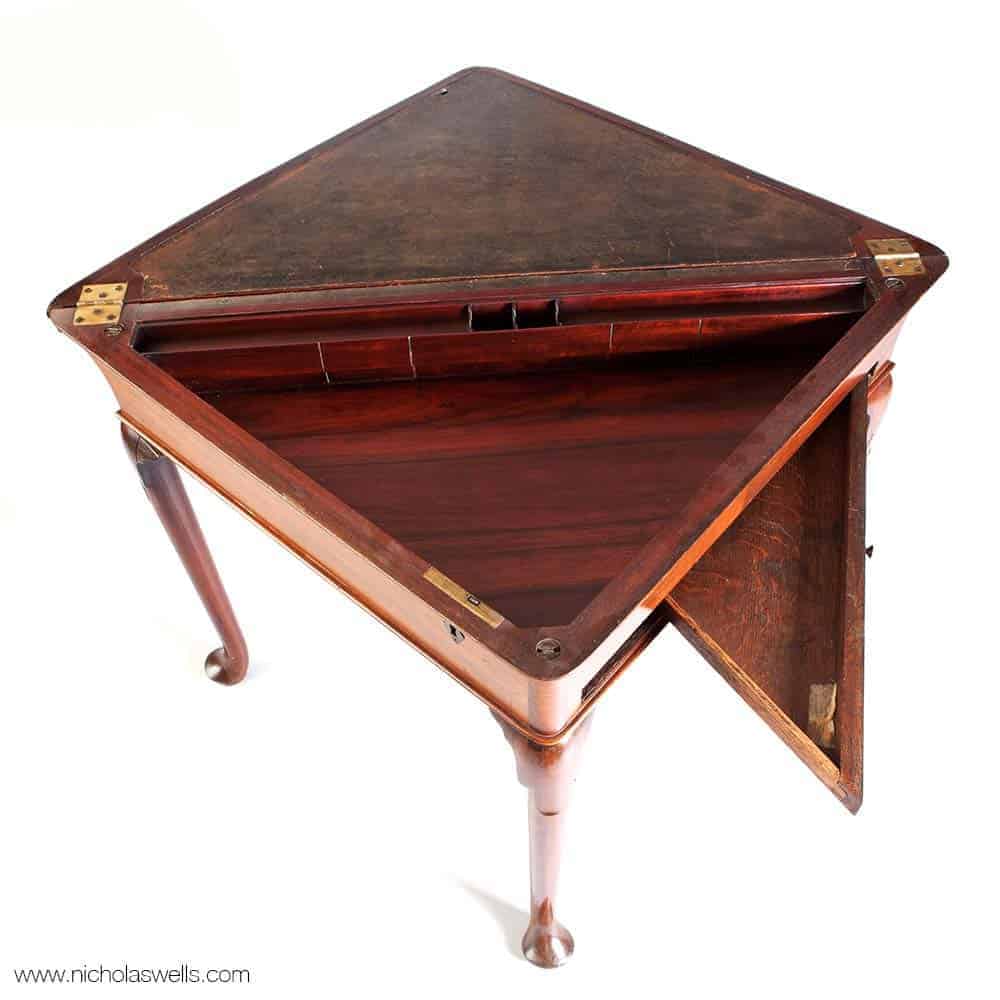 George II Mahogany Campaign Envelope Writing Table