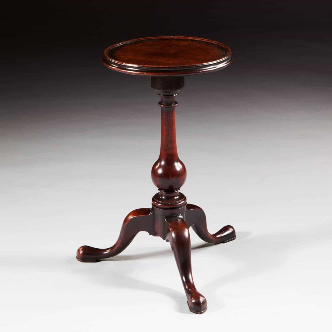 George II Mahogany Tripod Candlestand Table