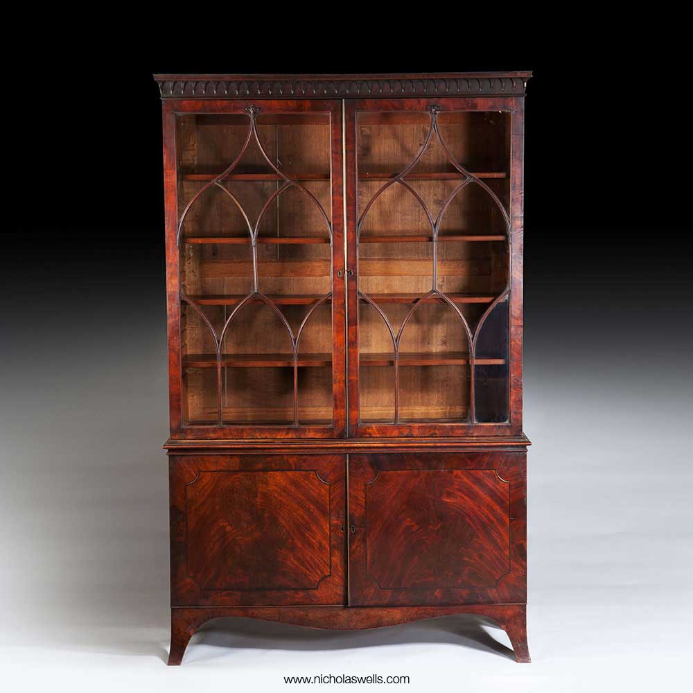 George III Gothic Mahogany Bookcase