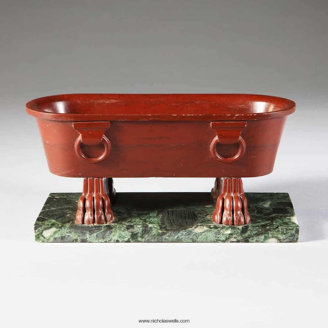 Grand Tour Rouge Marble Sarcophagus 1820 Italy