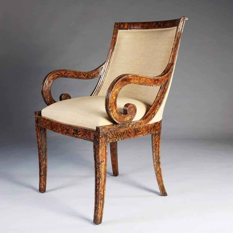 Mid Century Colombian Tortoiseshell Armchair