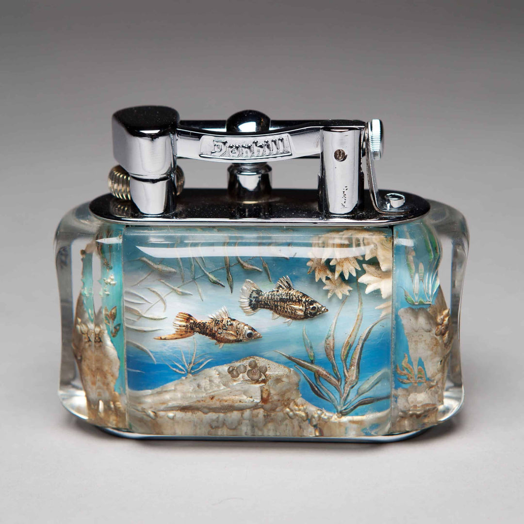 Sold Half Giant Dunhill Aquarium Chrome Table Lighter