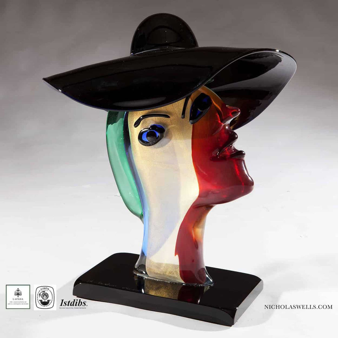 Murano Art Glass Bust After Picasso
