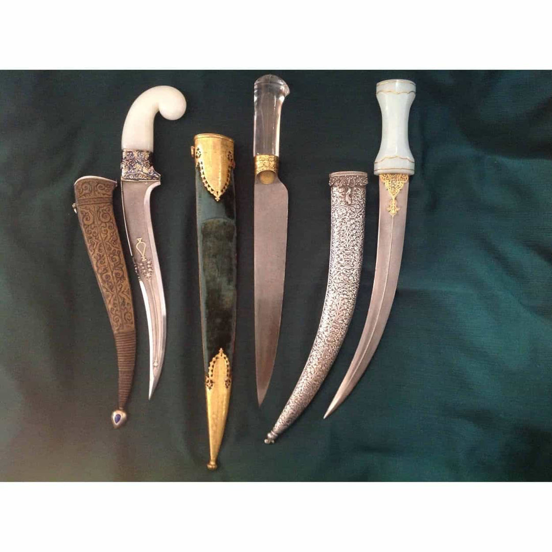 A Ottoman Dagger With Celadon Blue Jade Handle