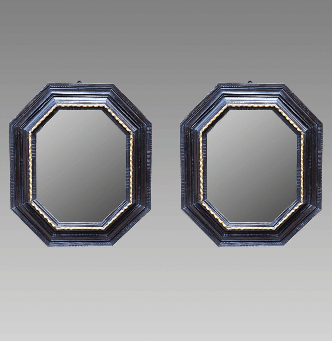 PAIR OF LATE 17TH CENTURY SPANISH EBONISED MIRRORS