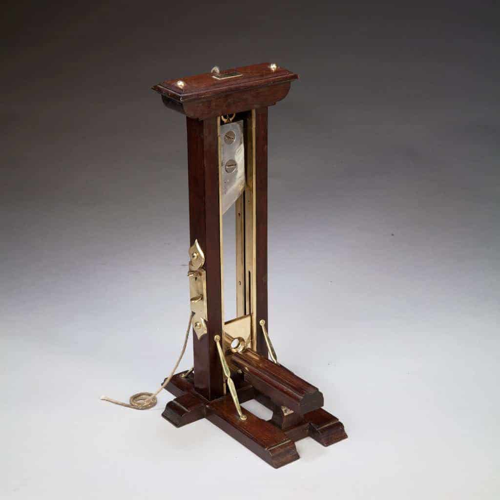 Prisoner Of War Mahogany And Brass Cigar Guillotine
