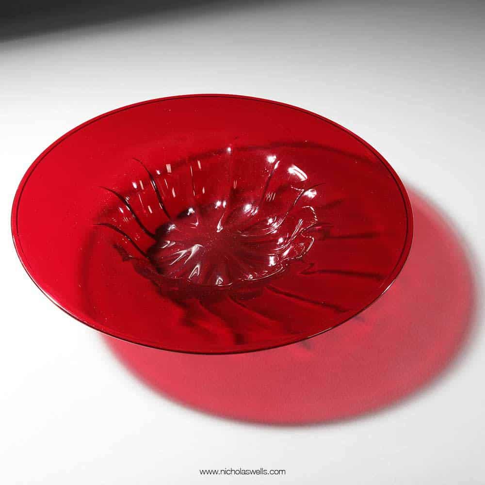 Red Cardinal Hat : Red Murano Glass Bowl By Pauly & C.