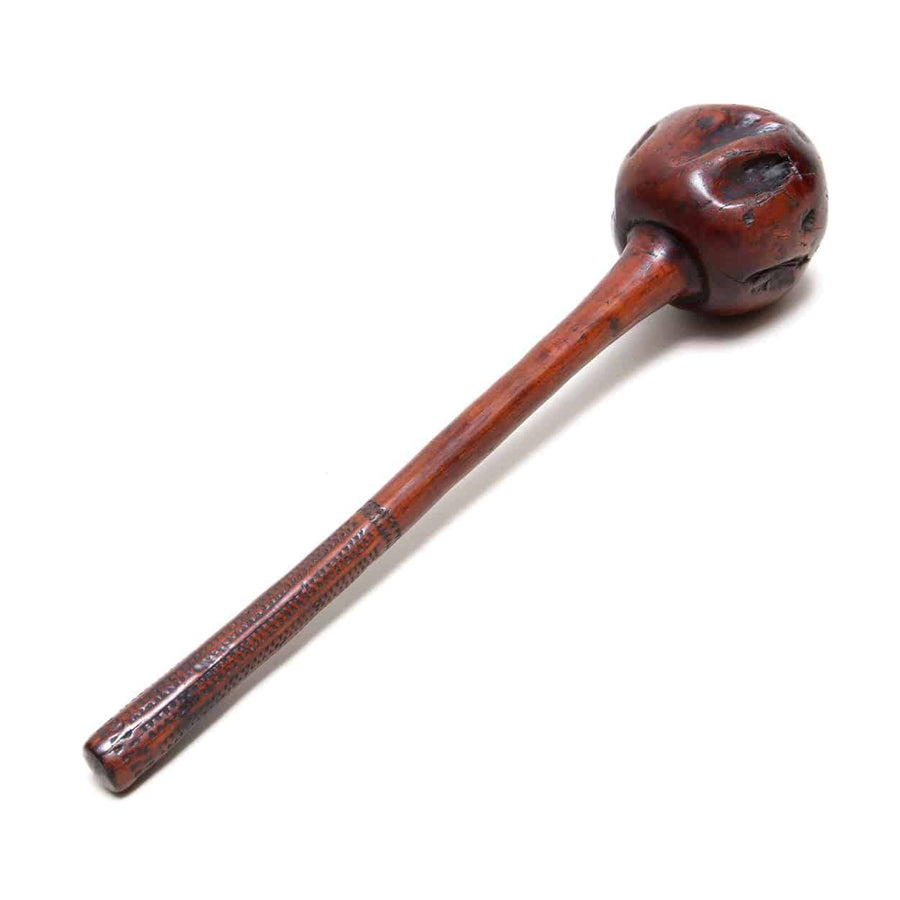 Round Head Tribal Ula Club I Ula Drisia 18th century wooden weapon 42cm length 11cm diameter