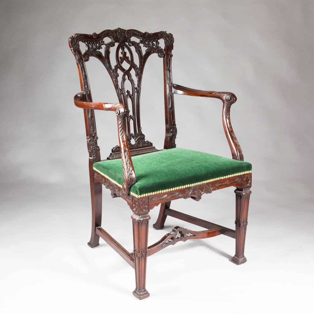 Chippendale Mahogany Armchair - 19th Century