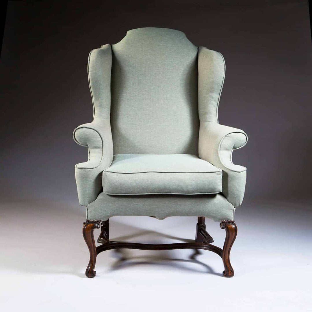 Generously Proportioned George II Wing Chair