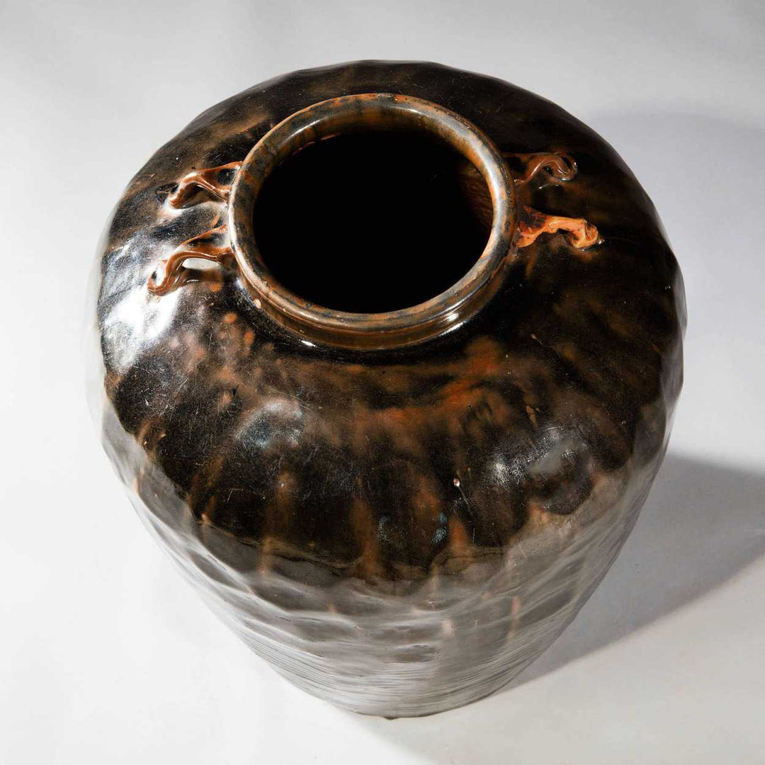 South China Sea Dark Glazed Large Storage Jar