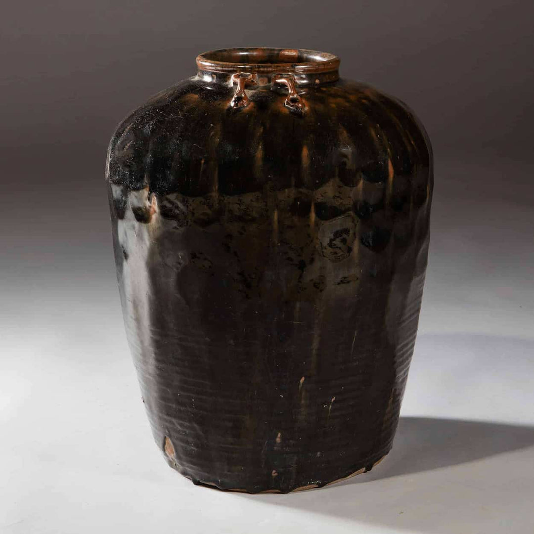 South China Sea Dark Glazed Large Storage Jar