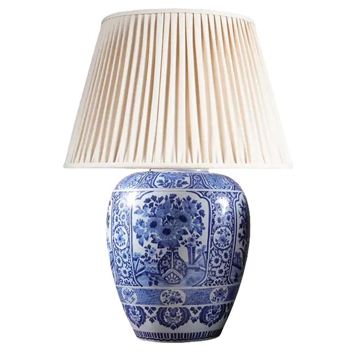Large Blue and White Delft Table Lamp