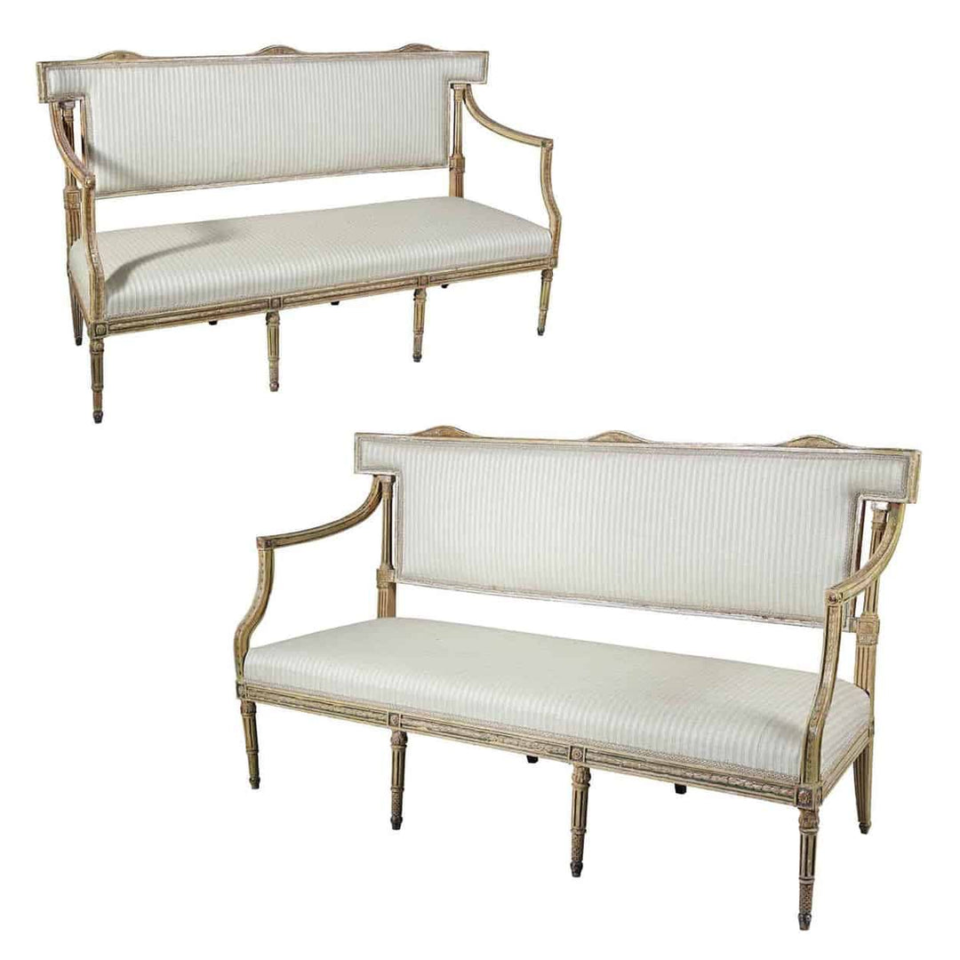 The Donnington Grove Painted Settees