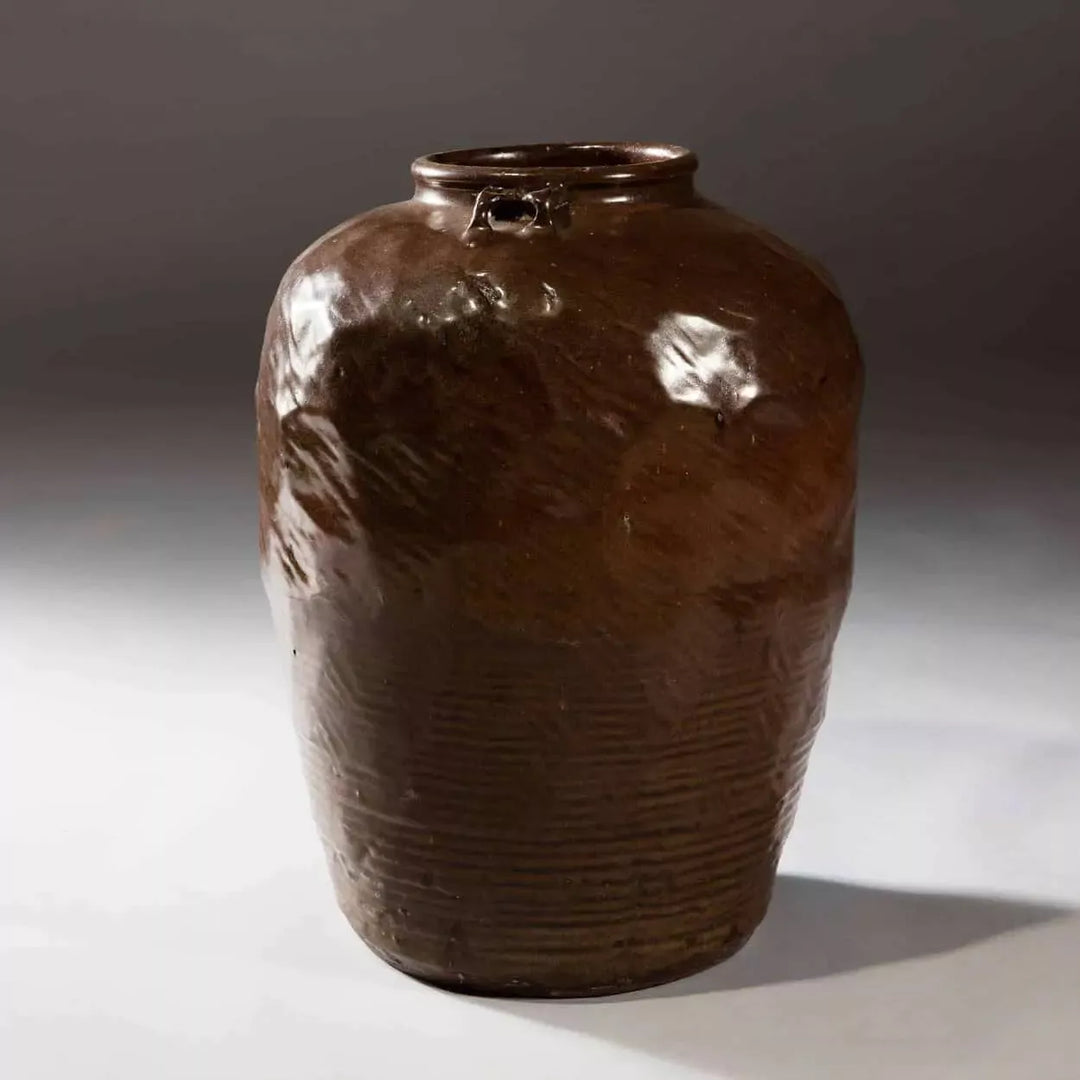 South China Sea Brown Storage Jar With Handles