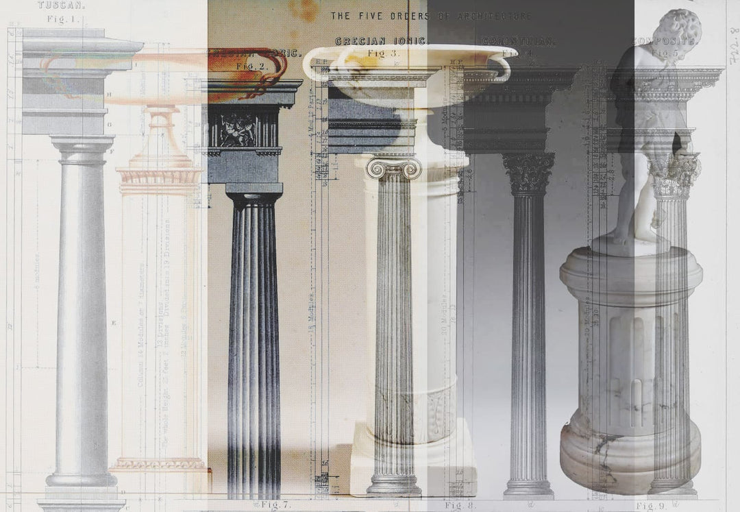 What is an antique marble pedestal?