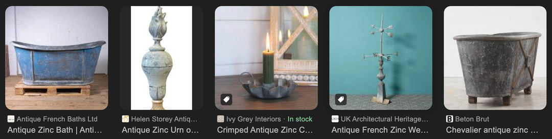 Zinc in 18th and 19th Century Decorative Arts: Unveiling the Industrial Charm