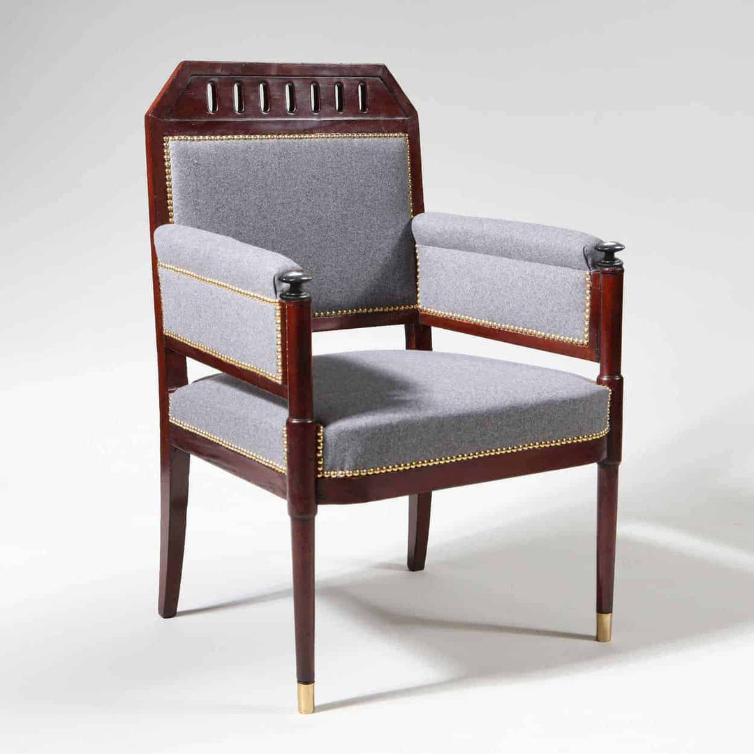 A Pair of Early 19th Century Mahogany Bergere Armchairs