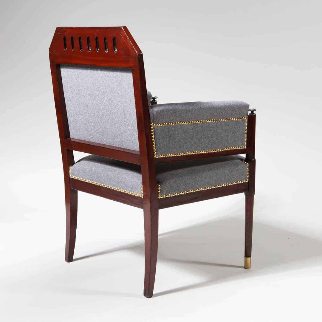 A Pair of Early 19th Century Mahogany Bergere Armchairs