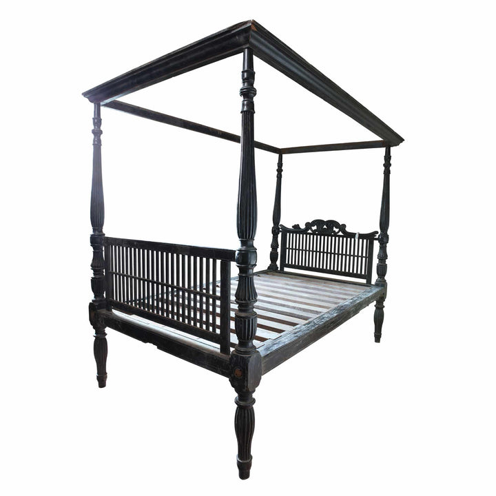 Ceylonese Solid Ebony Four Poster Bed