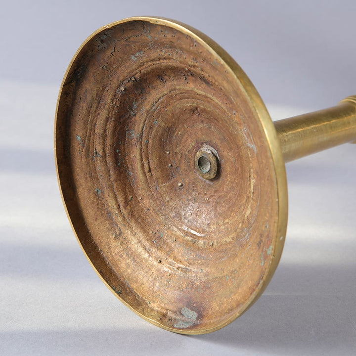 Pair of Spun Brass Candle Stands
