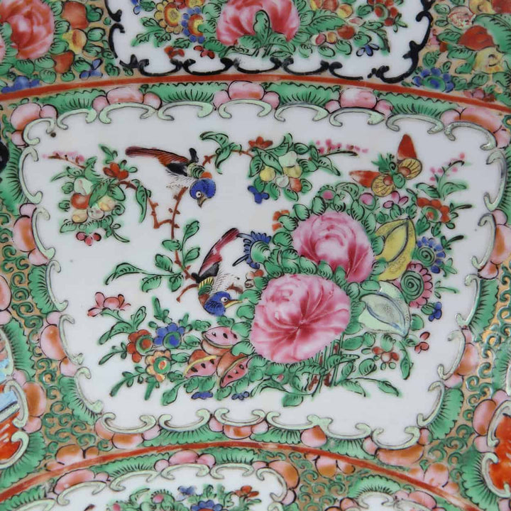 Large Rose Medallion Canton Punch Bowl