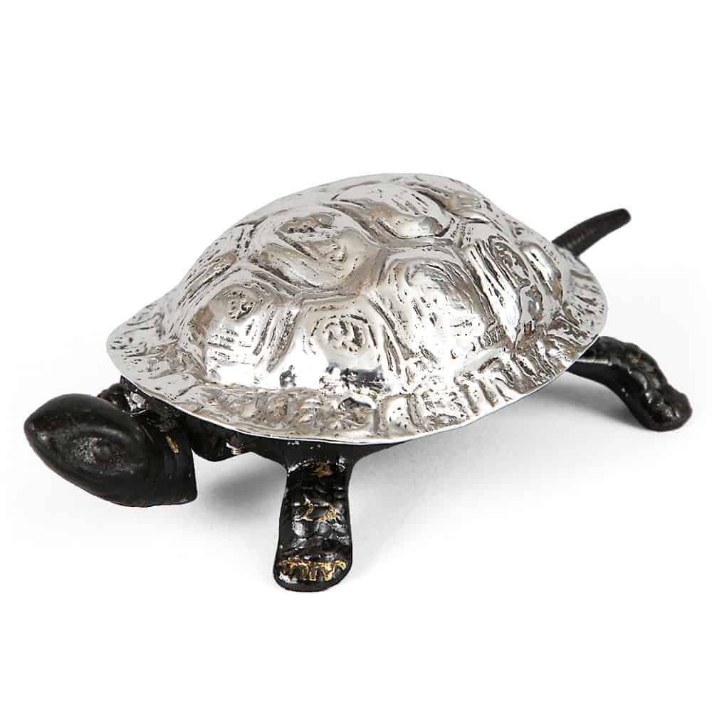 Rare Large Early 20th Century Silver Tortoise Bell by Grey &amp; Co 1923