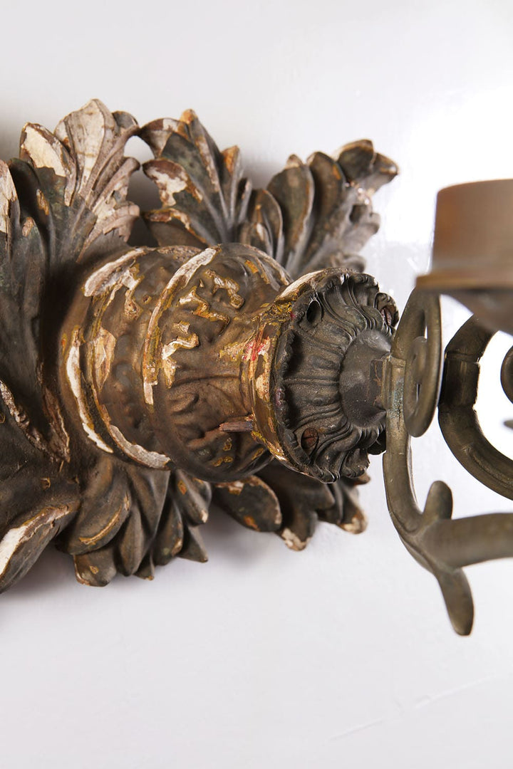 Pair of Foliate Two Arm Anglo Indian Wall Lights