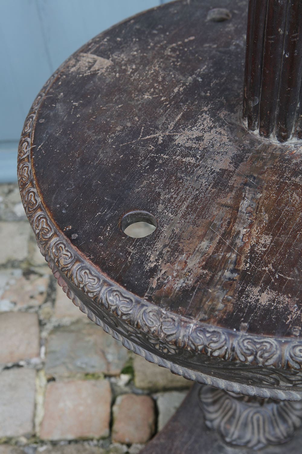 Anglo-Indian Carved Teak Hat and stick Stand