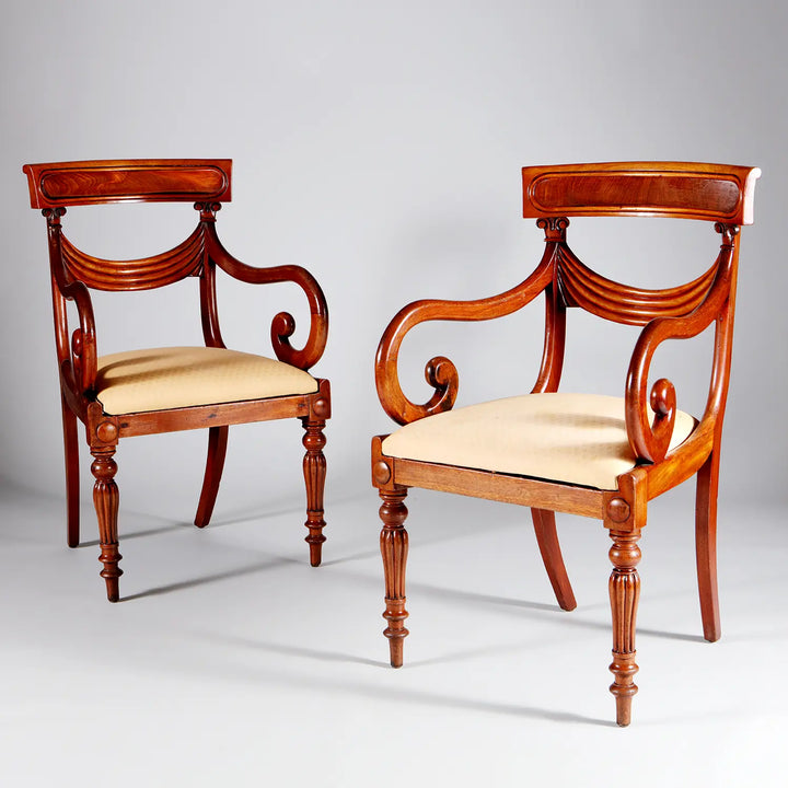 Set of William IV Dining Chairs 8+2