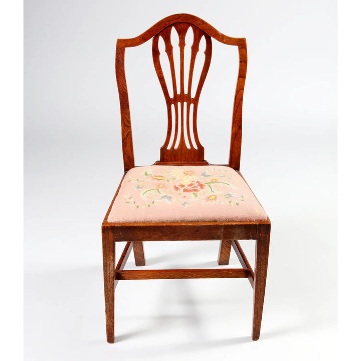 Set of Four George III Elm Side Chairs