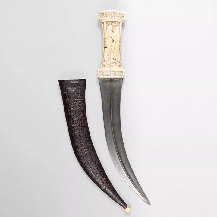A Qajar Marine ivory-hilted dagger (Jambiya)
