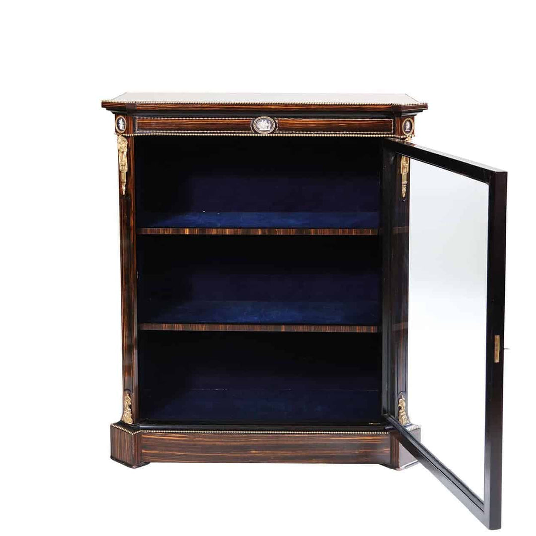 Late 19th Century Calamander Wood Vitrine Cabinet