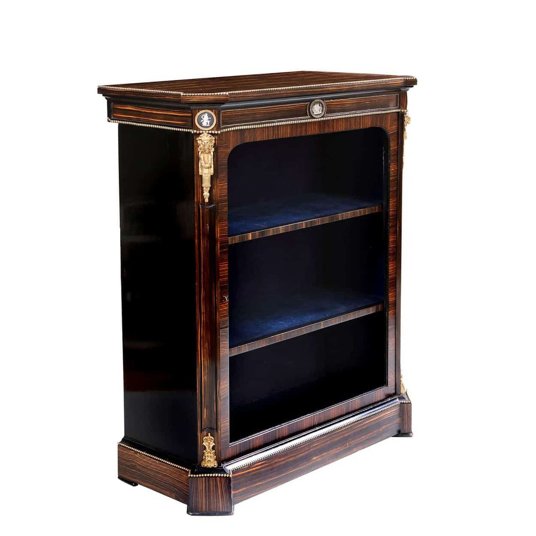 Late 19th Century Calamander Wood Vitrine Cabinet