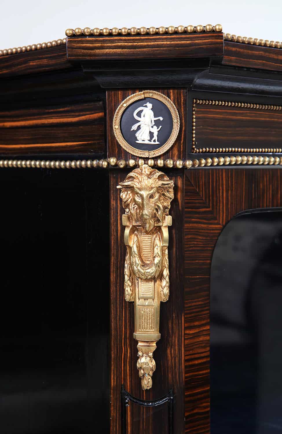 Late 19th Century Calamander Wood Vitrine Cabinet