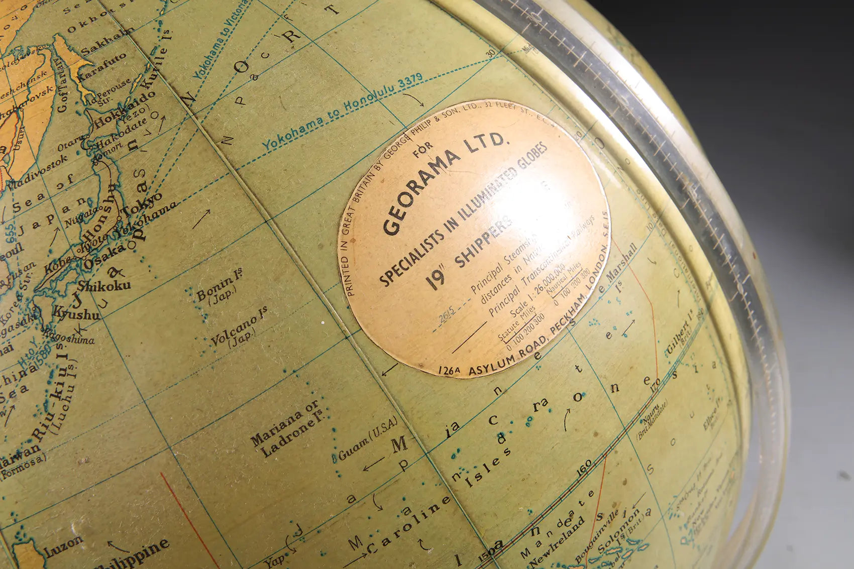 小物 Himarak globe Lsize 19″ ILLUMINATED SHIPPERS GLOBE FOR GEORAMA LTD – Nicholas