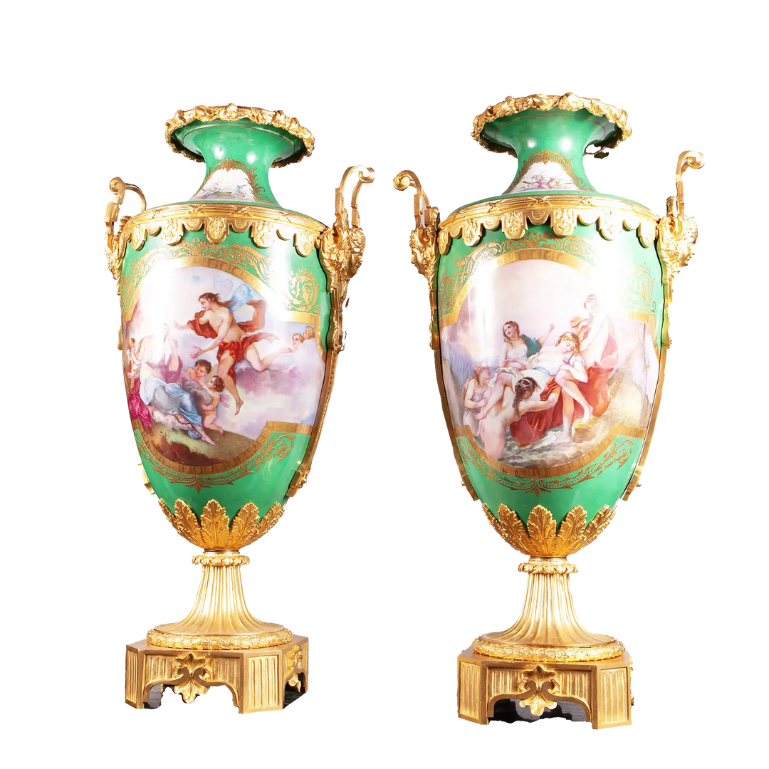 Palatial Pair of Napoleon III Sevres Vases