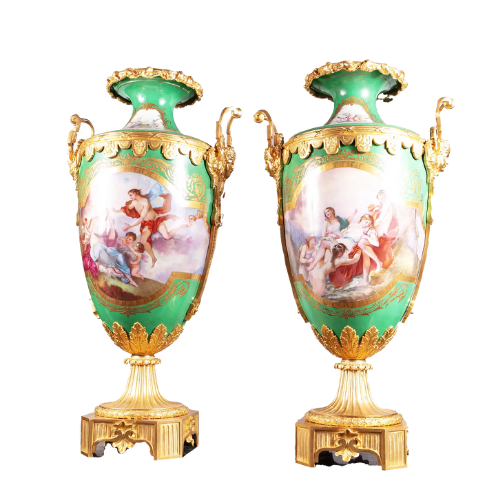 Palatial Pair of Napoleon III Sevres Vases