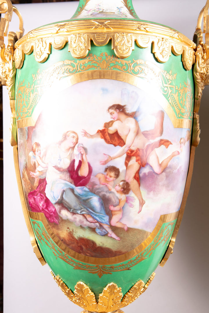 Palatial Pair of Napoleon III Sevres Vases
